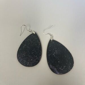 Black and Silver Statement Milky Way Earrings